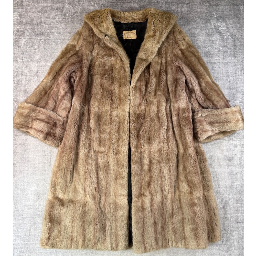 Vintage Fur Jacket Womens Large Brown Marshall & Snelgrove Bracelet Cuff
